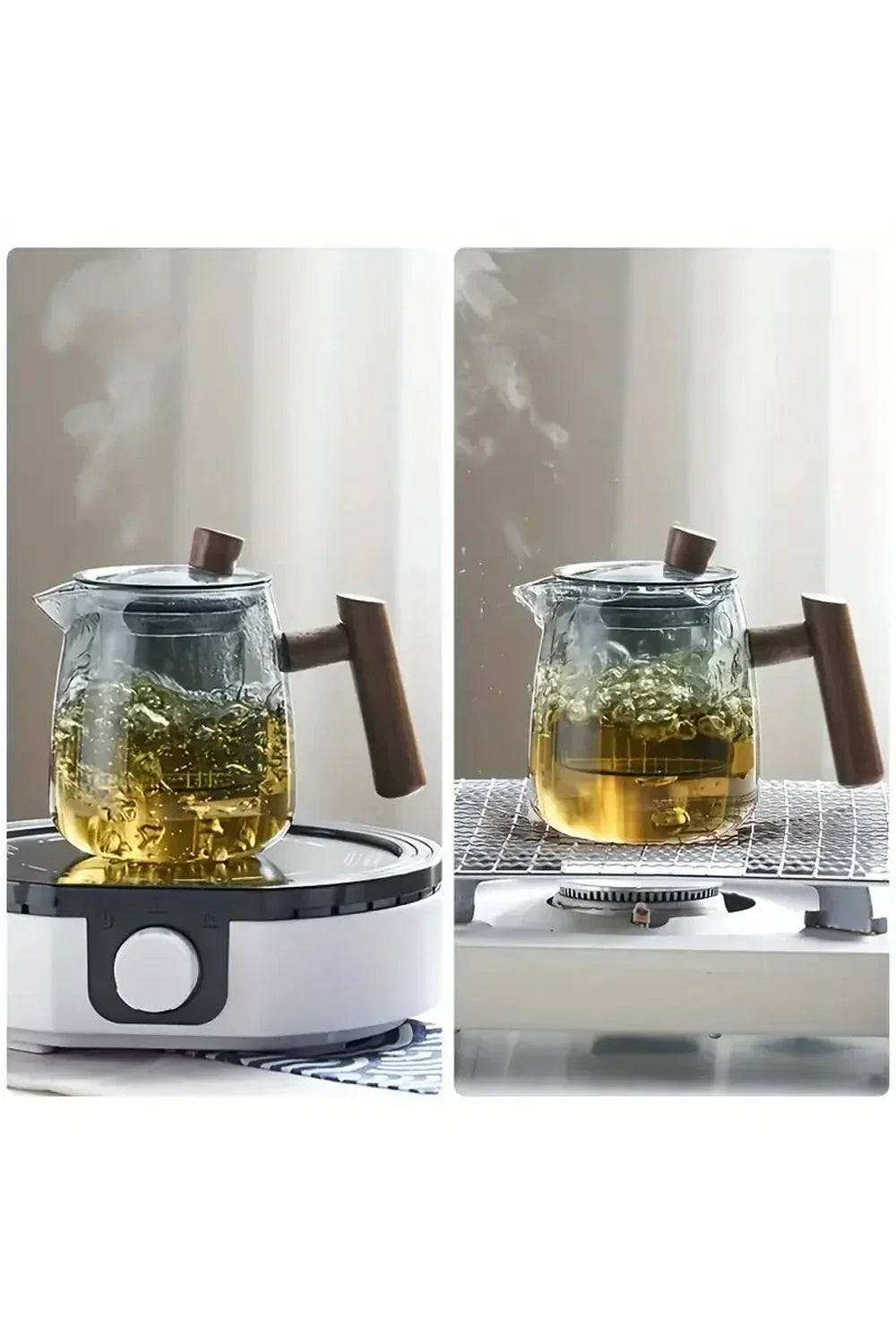 Junips | Wood Handle Glass Teapot