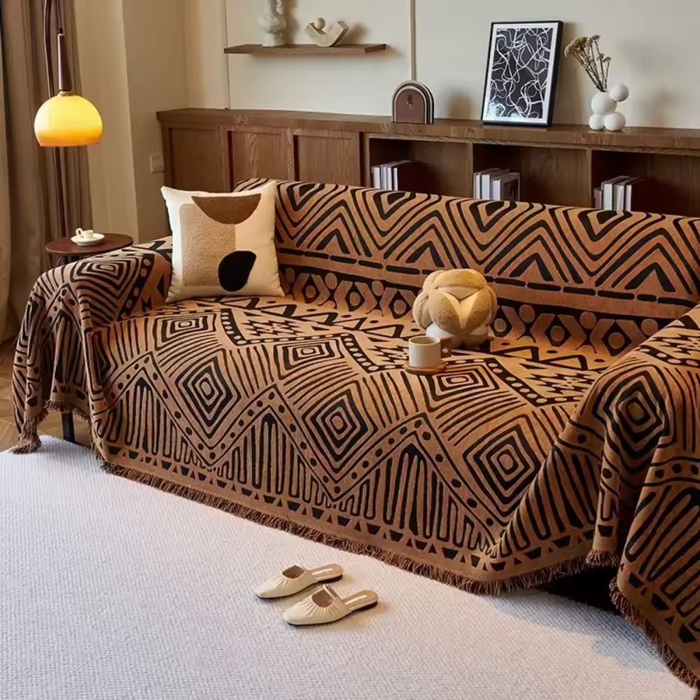 Junips | Savanna Geo Chenille Sofa Cover