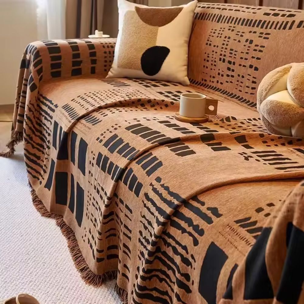 Junips | Savanna Geo Chenille Sofa Cover