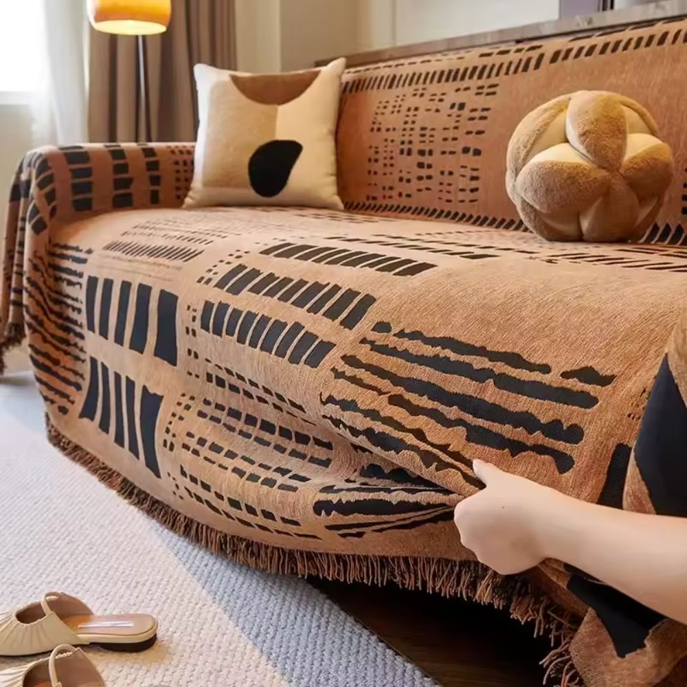 Junips | Savanna Geo Chenille Sofa Cover