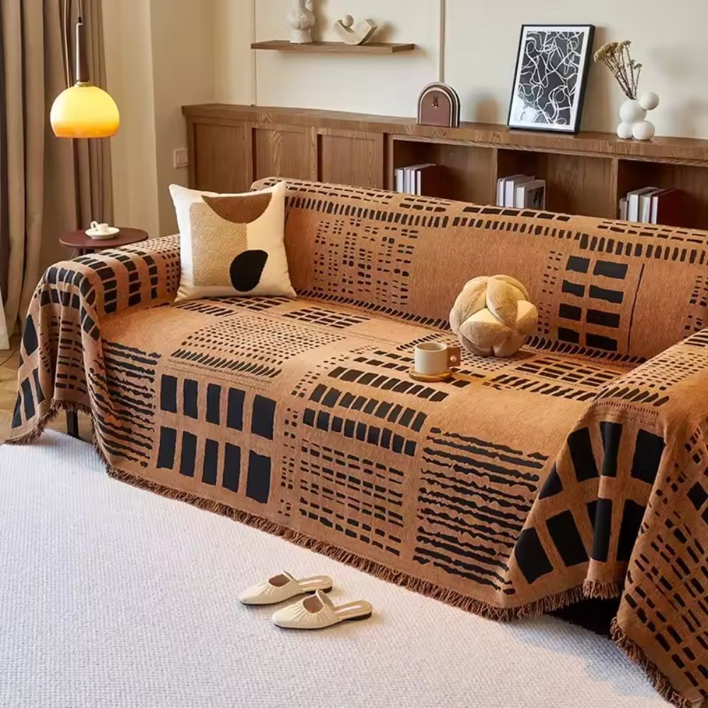 Junips | Savanna Geo Chenille Sofa Cover