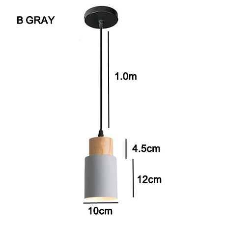 Junips | Nordic LED Pendant Lights Made of Metal and Wood - Modern Hanging Lamps for Dining Room and Kitchen