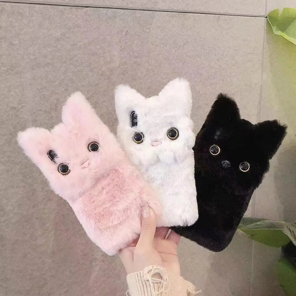 Junips | Fluffy Cat Warm Plush Fluffy iPhone Case