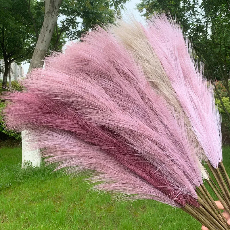Junips | 5 pieces 100 cm Artificial Pampas Grass Dried Flower Bouquet Wedding Party Decoration Home Room DIY Artificial Plants Decoration Supplies