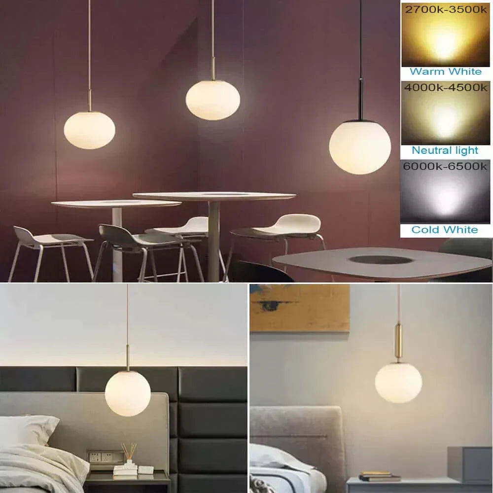 Junips | Mid-Century Modern Glass Ball Pendant Light