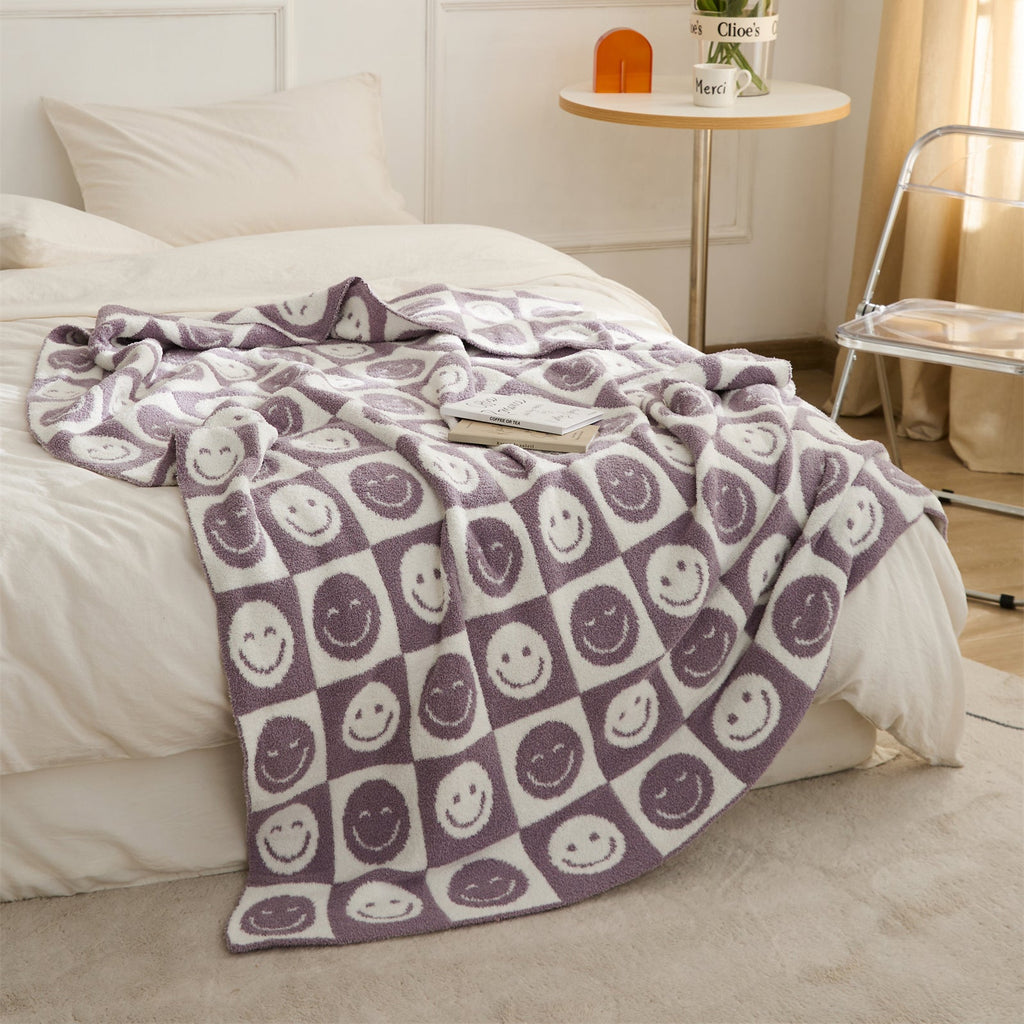 Junips | Smiley Checked Blanket