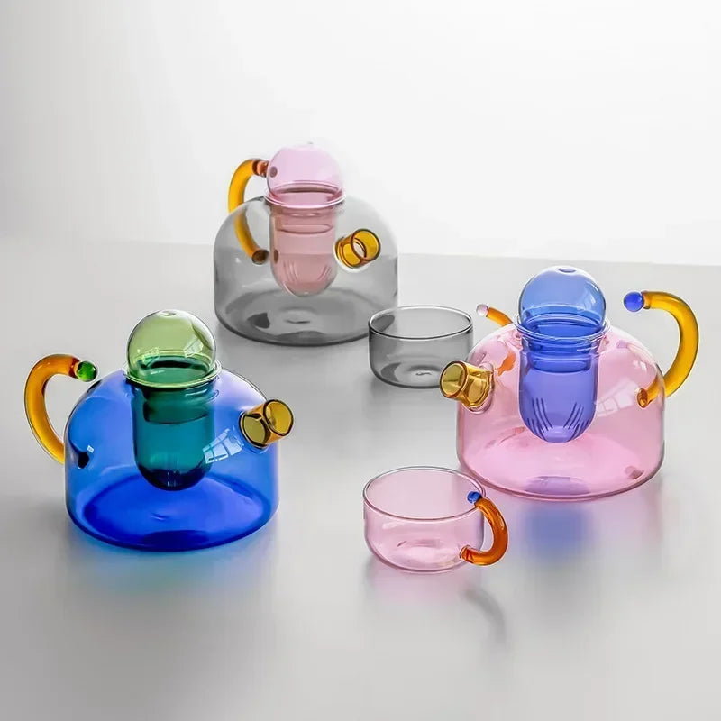 Junips | Vintage Colorful Glass Teapot