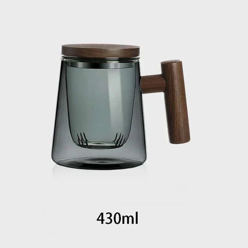 Junips | Ultramodern Glass Tea Cup with Filter and Lid