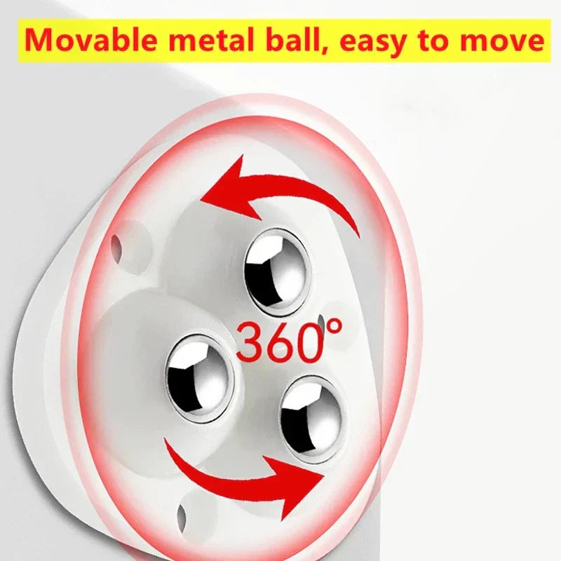 Junips | Self-Adhesive Full Rotating Furniture Mover Wheel Rollers | 360° Omnidirectional Swivel | 100kg Load Capacity | Stainless Steel Ball Bearings | 4-Piece Industrial Caster Set