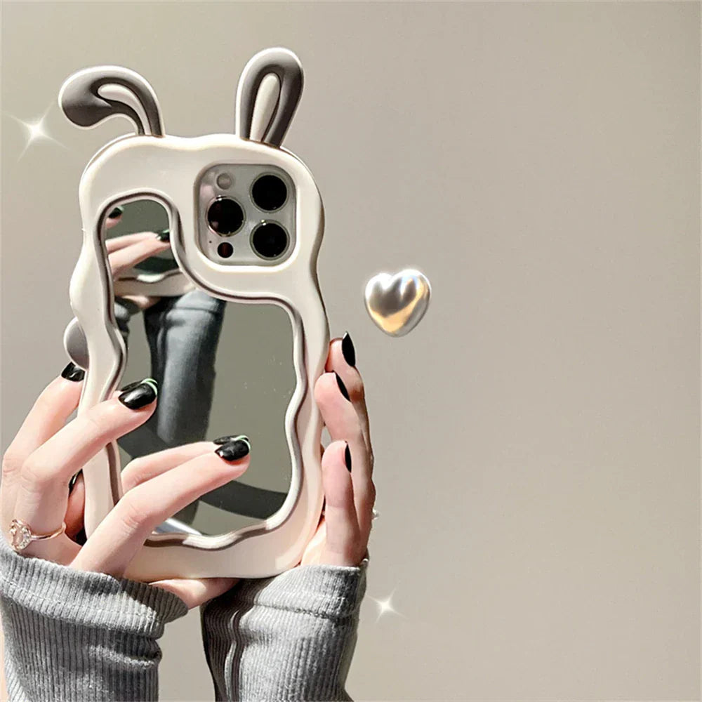 Junips | Rabbit Ear Make-Up Mirror iPhone Case
