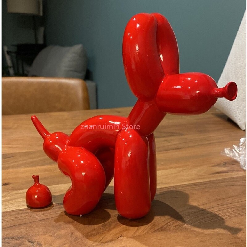 Junips | Balloon Dog Sculpture, Balloon Art Statue, Mini Collectible Figure, Home Decor, Resin Figure, Desk Accessories, Room Decoration