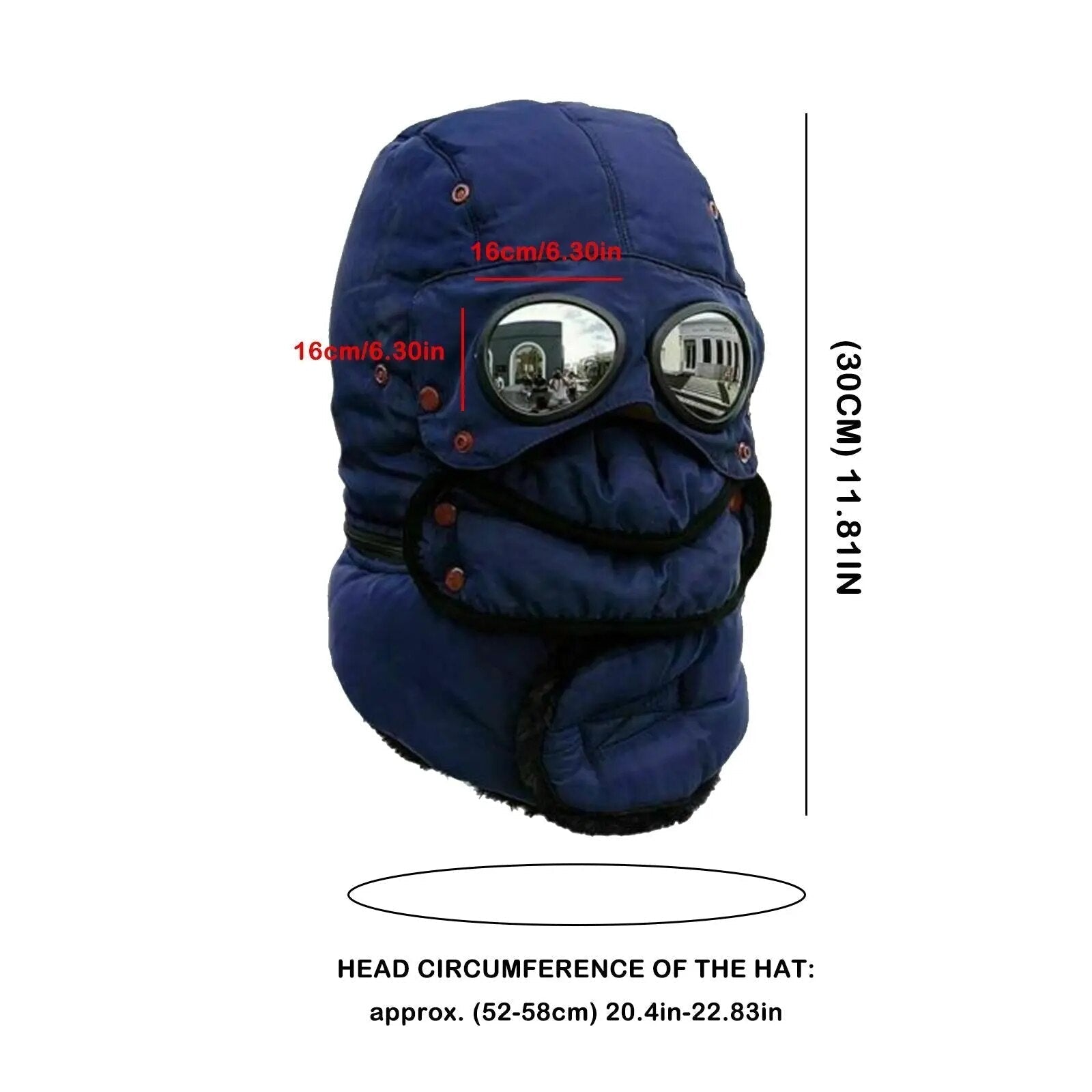 Junips | Polar Vision Thermo Windproof Face Covering Beanie | Integrated Optical Shield & Face Guard | High-Density Thermal Fleece Lining | 52-58cm Universal Stretch Fit | Wind-Resistant Winter Headwear