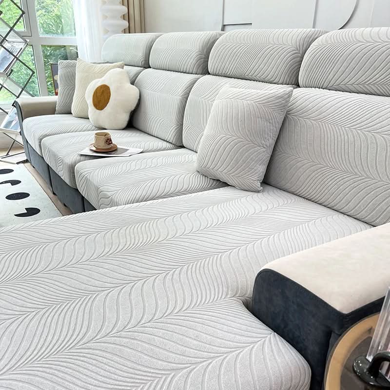Junips | PlushSecure - Elegant Jacquard Sofa Cover for Non-Slip Comfort