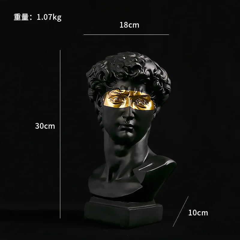Junips | European Home Decor David Head Resin Statues Statues Home Decor Modern Abstract Art Bust Sculpture Art Sketch Practice