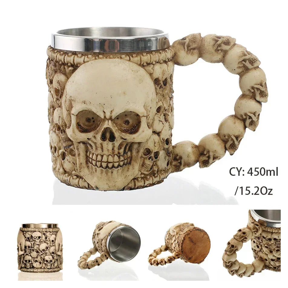 Junips | Medieval Dragon Resin Stainless Steel Mug as Coffee Mug or Tea Mug