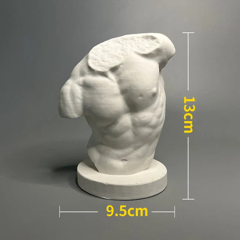 Junips | Nordic INS Style Character Plaster Statue DIY Painted Sketch Photography Props Table Decorations Home Art Plaster Decoration
