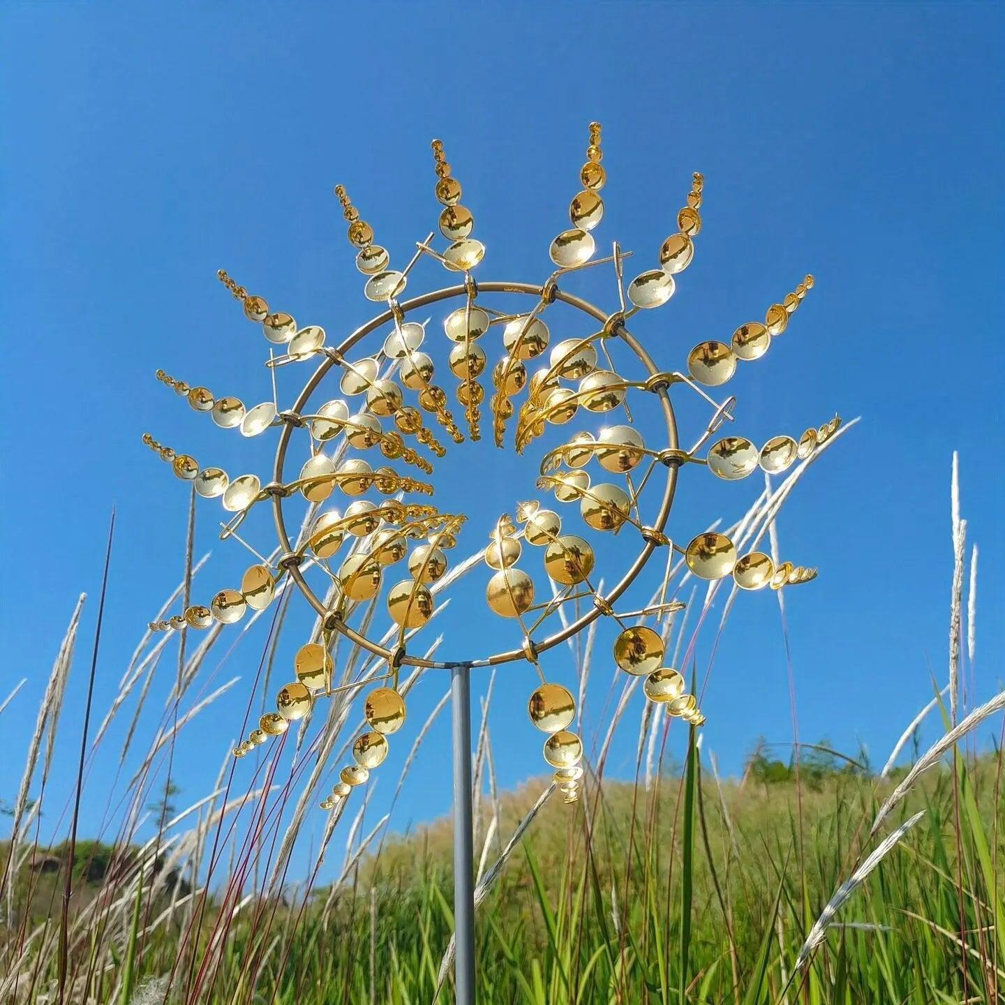 Junips | Windmill Spinner | Unique wind-powered garden decor made of metal