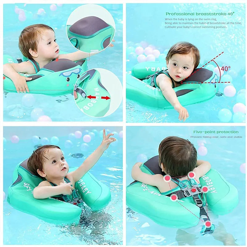 Junips | Mambobaby Non-inflatable Baby Swim Ring Seat - Pool Toy for Boys and Girls - Fun Accessories for Safe Water Play
