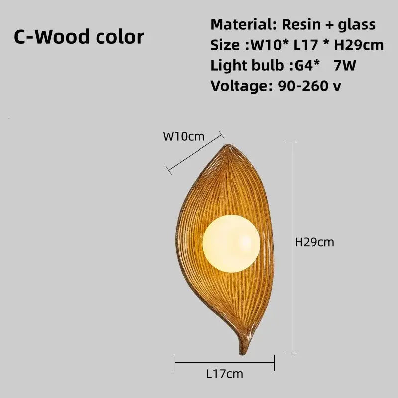Junips | Wall lamp LED leaf gold Elegant
