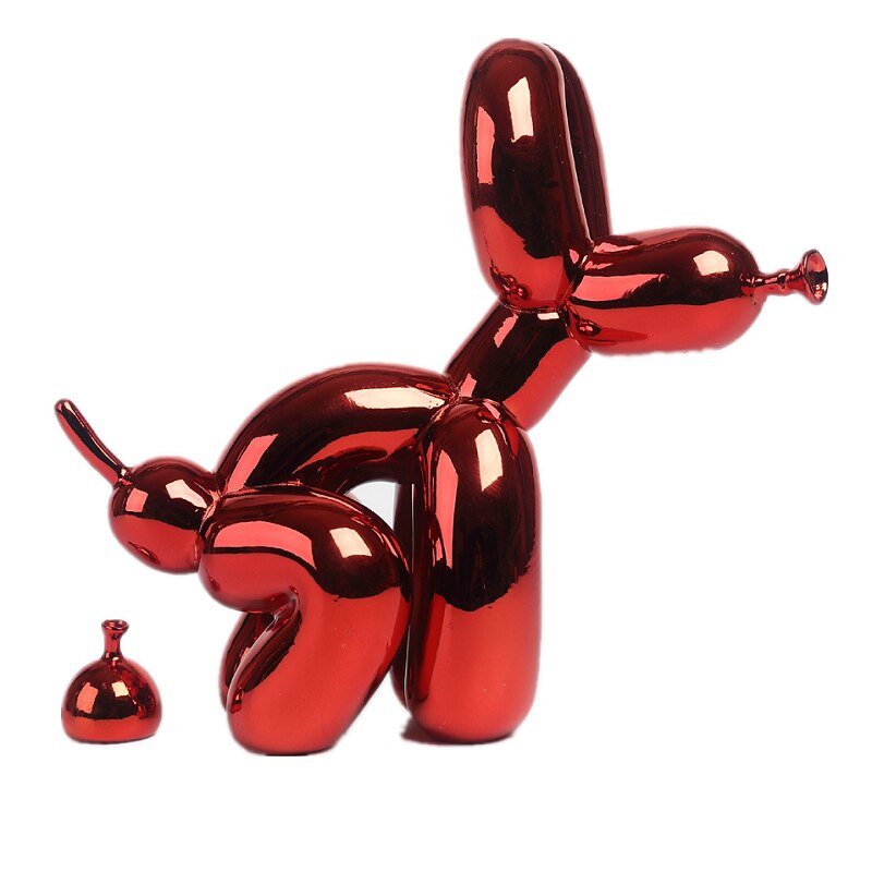 Junips | Balloon Dog Sculpture, Balloon Art Statue, Mini Collectible Figurine, Home Decoration, Resin Figure, Desk Accessories, Room Decoration