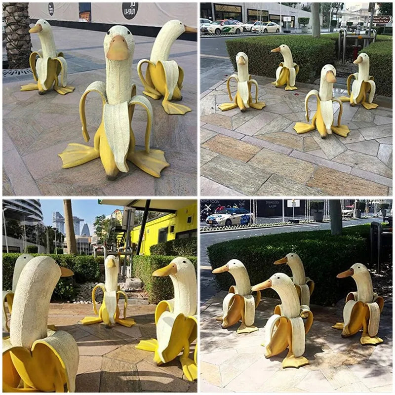 Junips | Banana Duck Sculpture | Playful Garden Decoration!