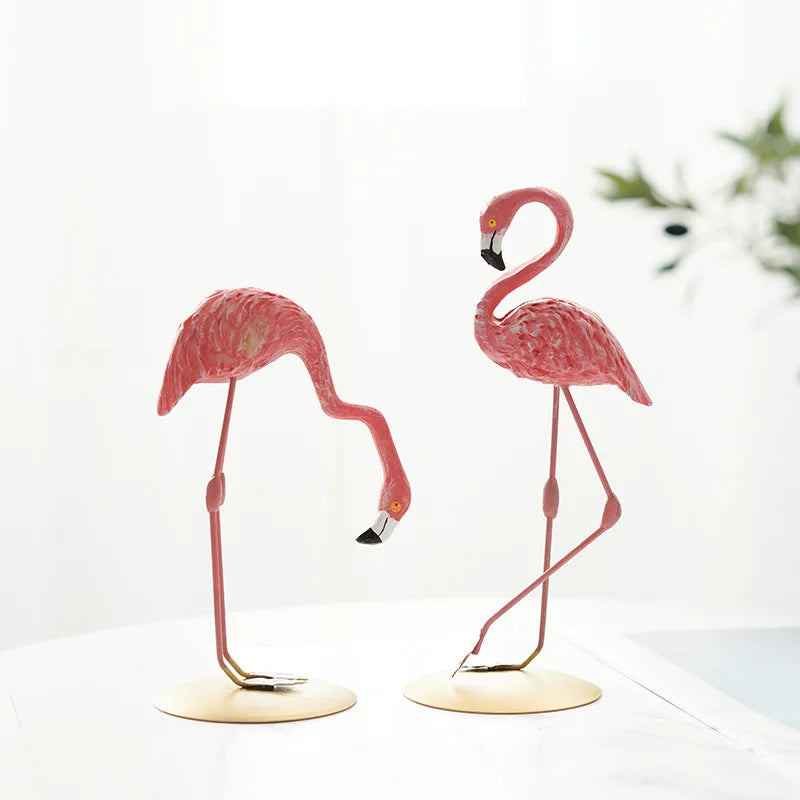 Junips | Nordic Flamingo Figurine Figure Statue Sculpture Living Room Office Wedding Party Ornaments Home Decor Decoration Accessories