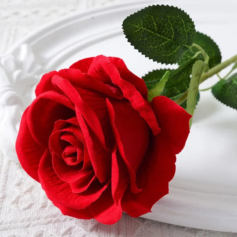 Junips | 20 pieces Realistic Velvet Silk Rose Bouquet