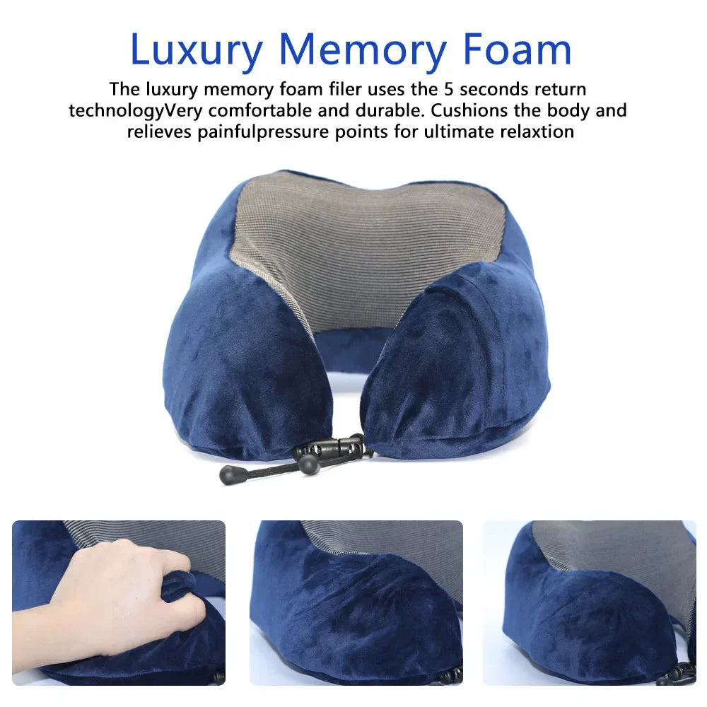 Junips | U-shaped neck pillow made of memory foam for travel and sleeping