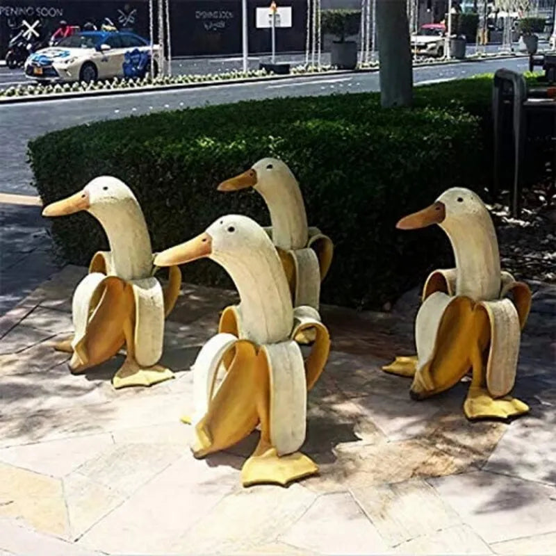 Junips | Banana Duck Sculpture | Playful Garden Decoration!