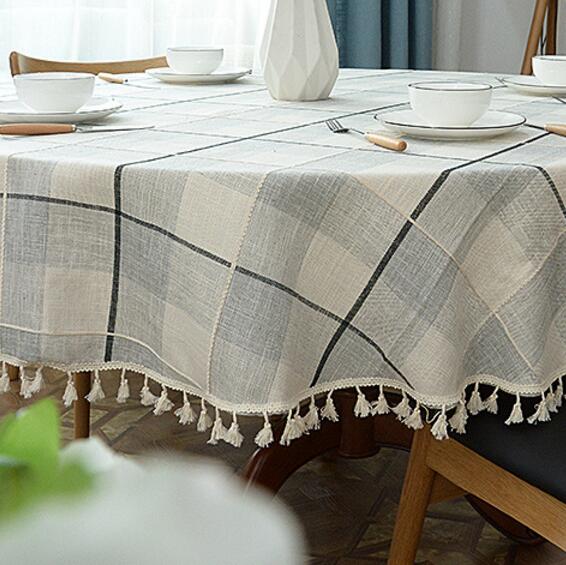 Junips | Aesthetic Round Linen Tablecloth