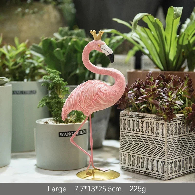 Junips | Nordic Flamingo Figurine Figure Statue Sculpture Living Room Office Wedding Party Ornaments Home Decor Decoration Accessories