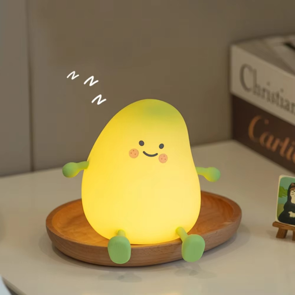 Junips | Super Soft Touch-Controlled Multicolor Silicone Pear Night Light
