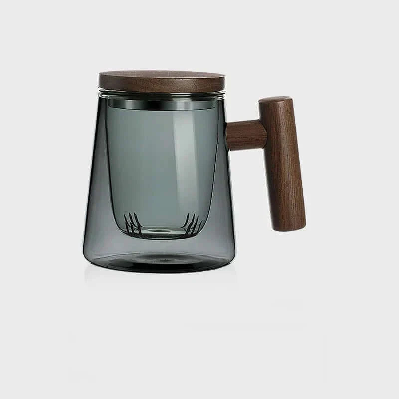 Junips | Ultramodern Glass Tea Cup with Filter and Lid