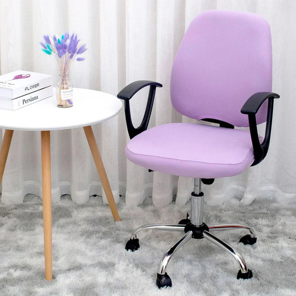 Junips | 2-piece Split Office Rose Chair Covers