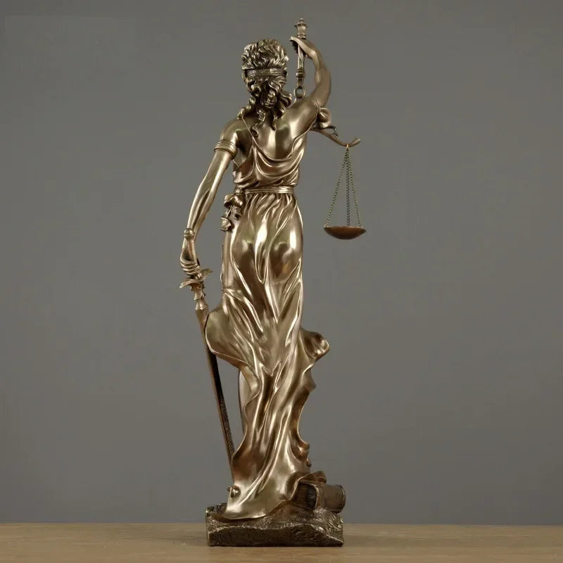 Junips | ERMAKOVA European antique bronze Greek goddess of justice statue Fair Angels resin sculpture ornaments desktop home decoration gift