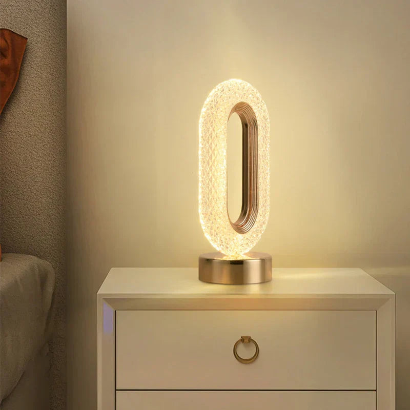 Junips | Crystal LED Table Lamp: Dimmable, USB Charging, Touch & Remote Control