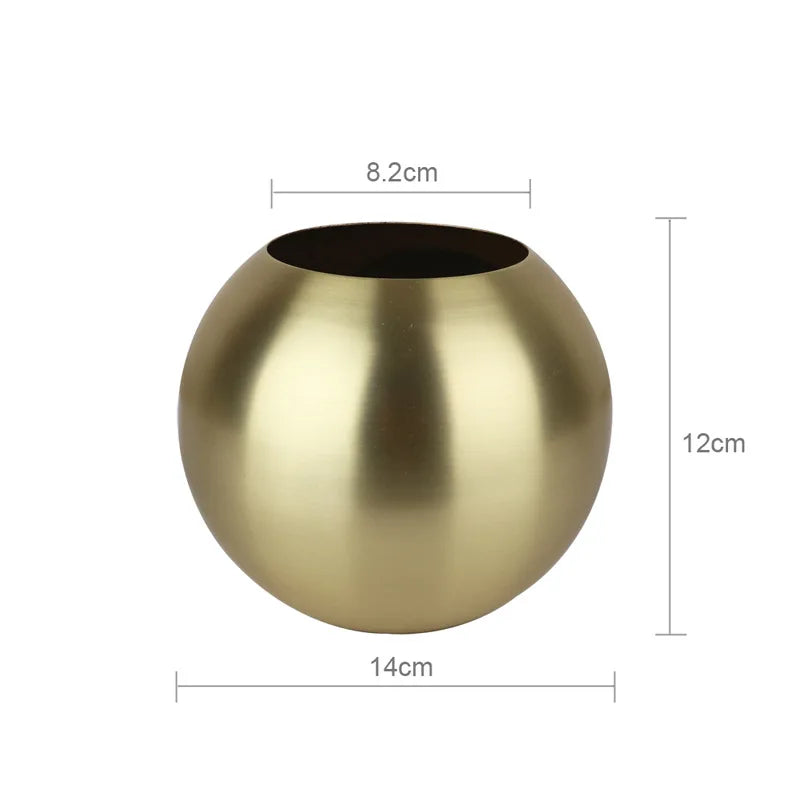 Junips | Stainless Steel Vase in Nordic Style Desktop Flower Pot BeFlower Pots Gold Black Rose Gold Classic Home Decoration