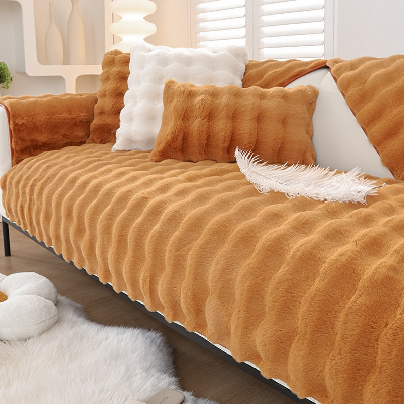 Junips | Snuggly Comfy Plush Sofa Cover