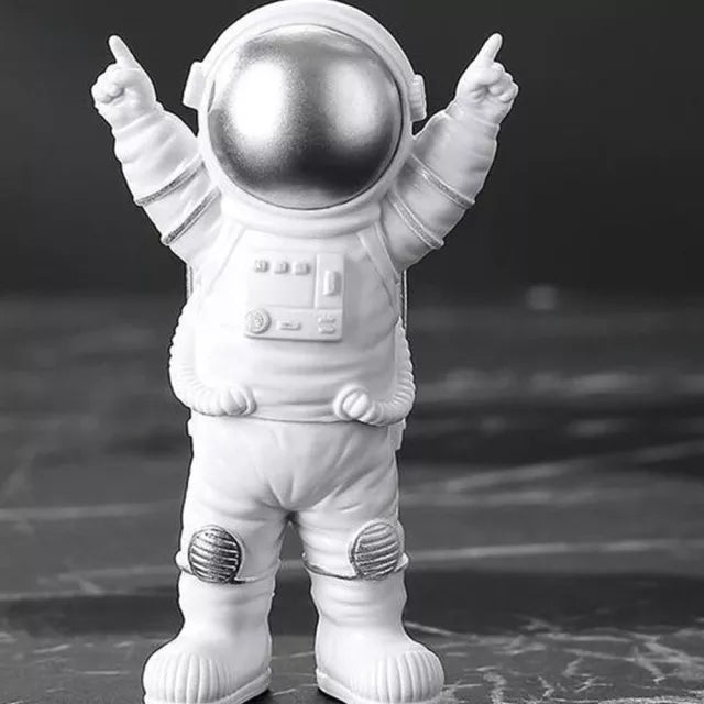Junips | Resin Astronaut Figure Statue Space Traveler Sculpture Educational Toy Desk Decoration Astronaut Model For Children Gift