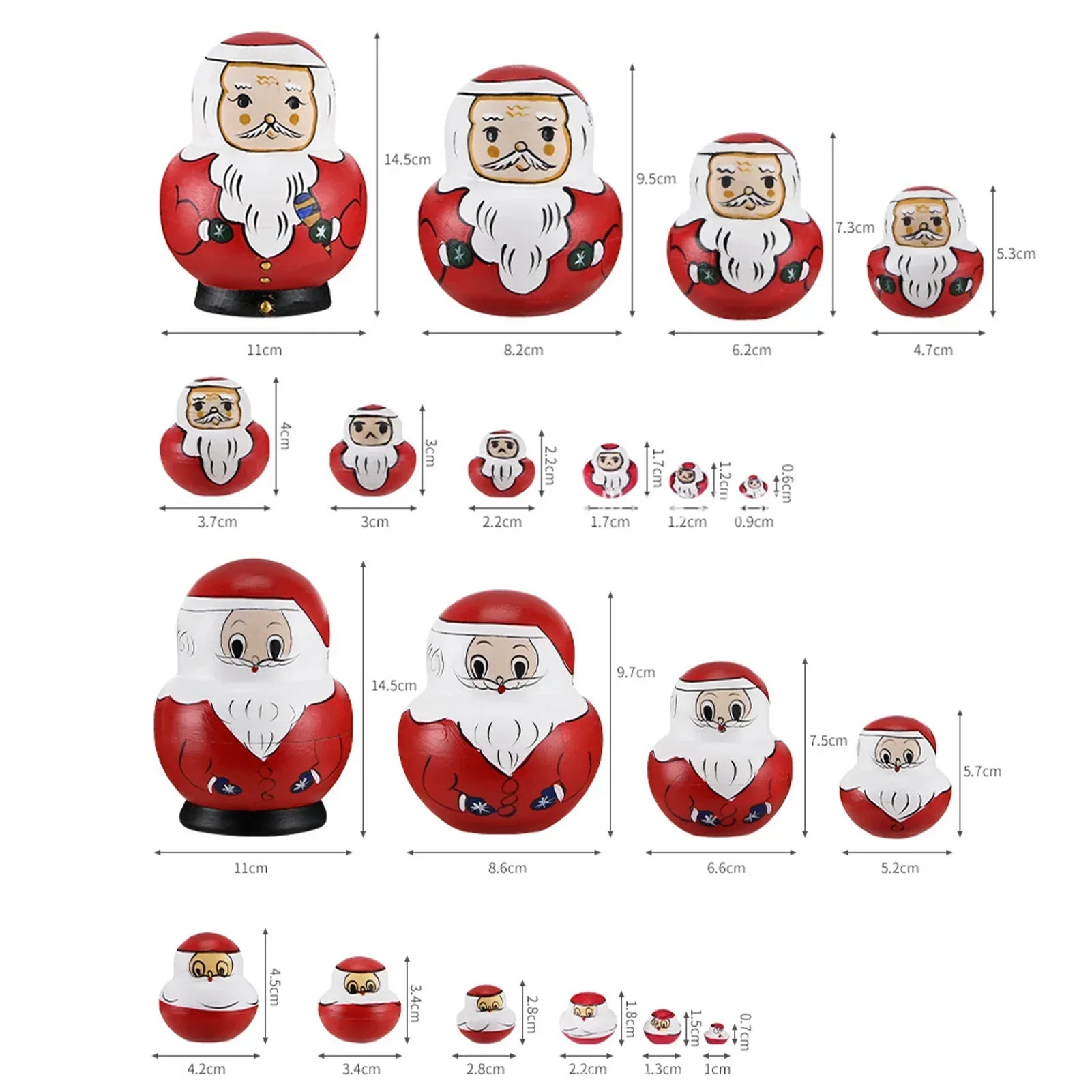 Junips | 10 pieces/set wooden Russian matryoshka dolls