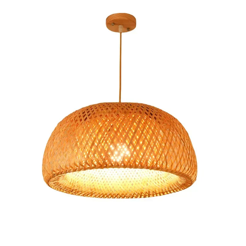 Junips | Luxora Handwoven Bamboo Pendant Light - Eco-friendly Ceiling Lamp