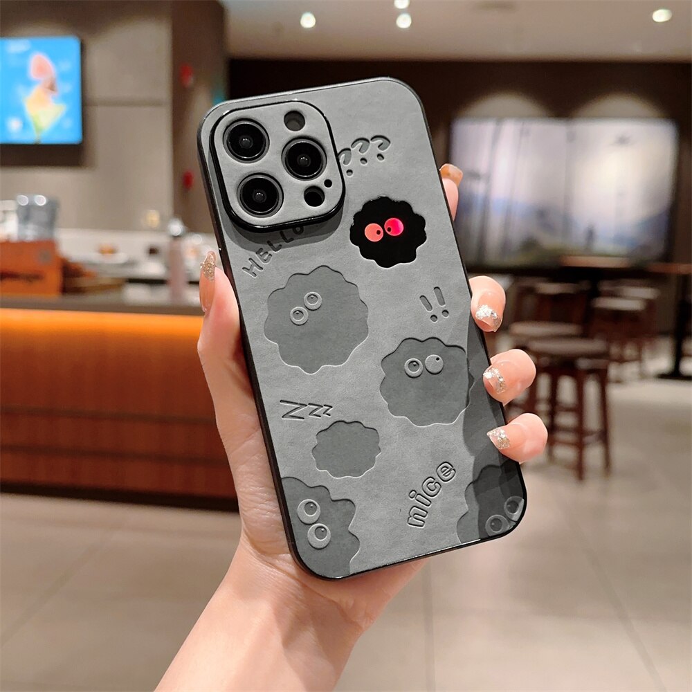 Junips | Cute Monster Shockproof Leather iPhone Case