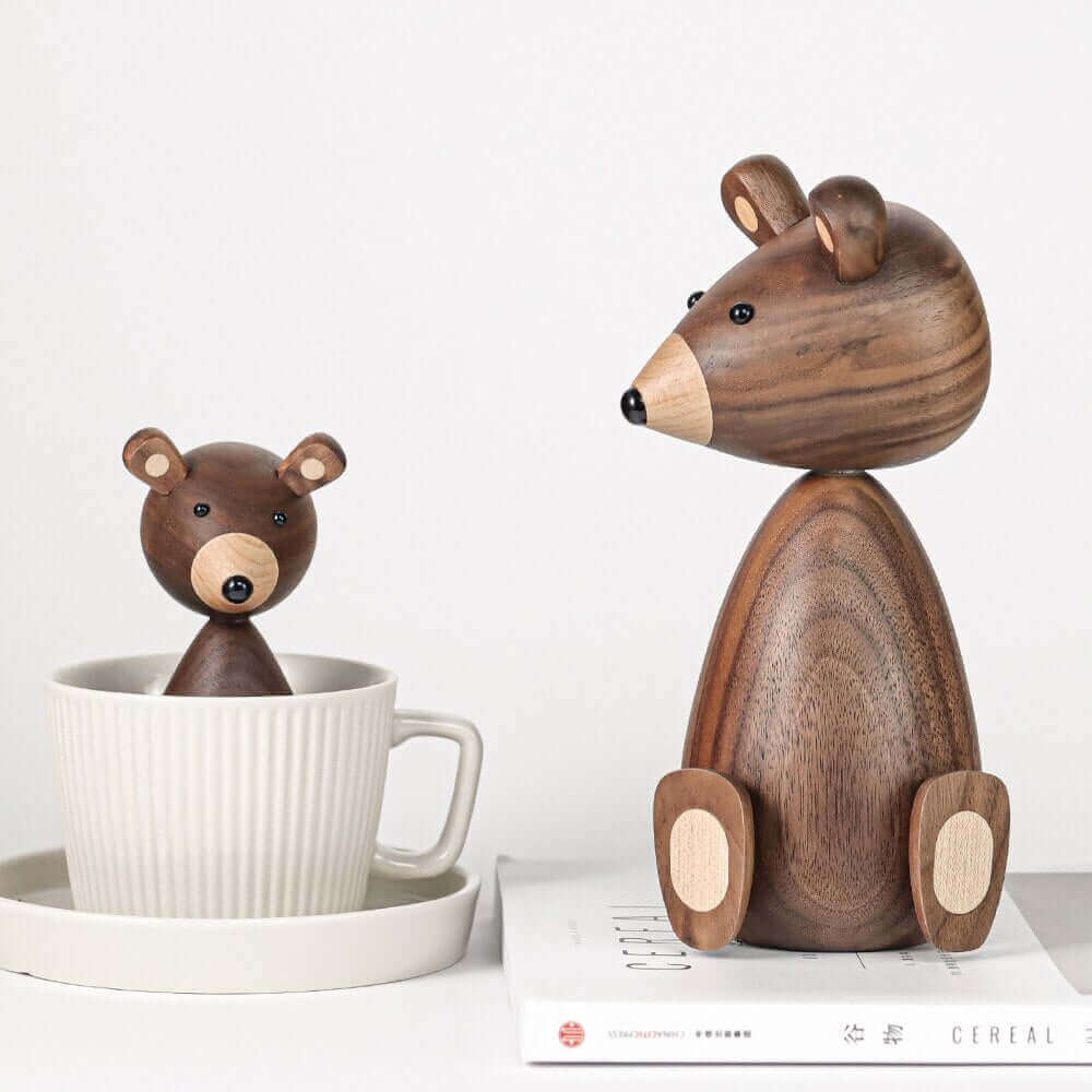 Junips | Danish Wood Brown Bear Family Ornaments