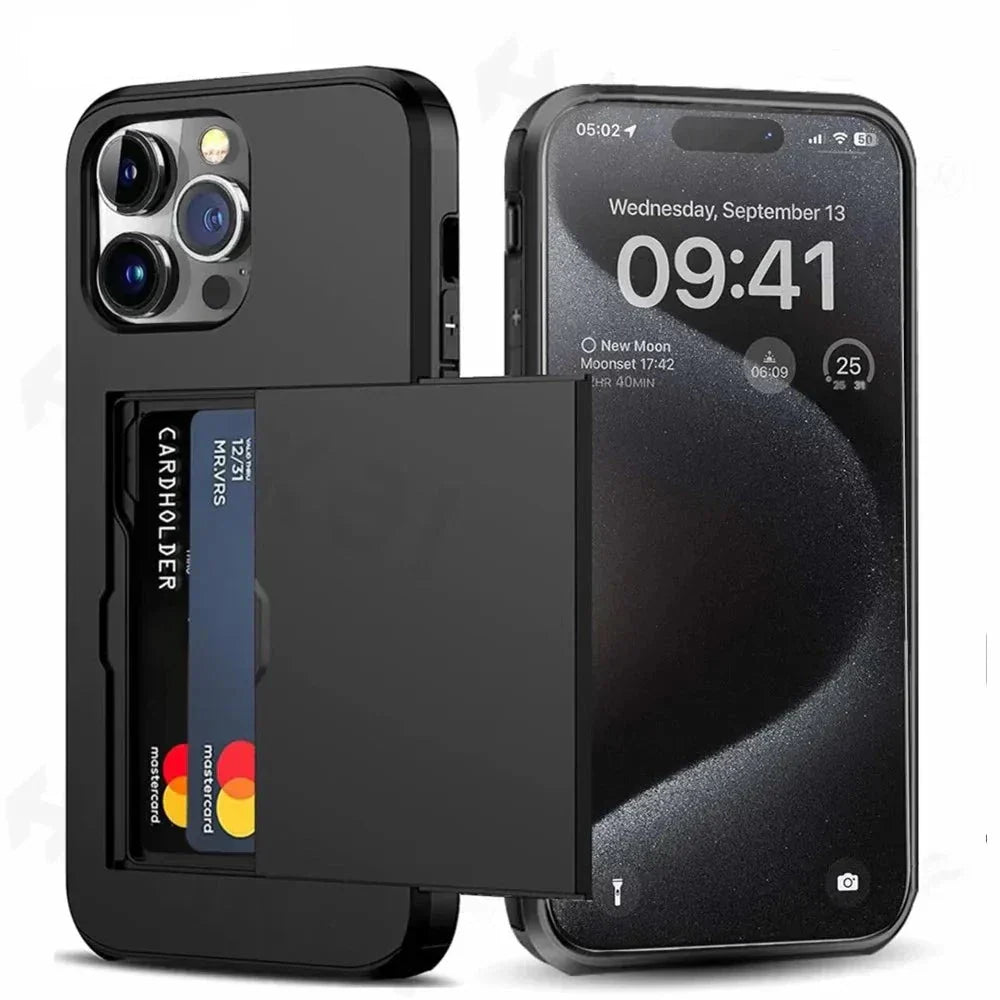 Junips | LuxShield iPhone Case with Card Holder | Slim Design | Card Storage | Protection & Style