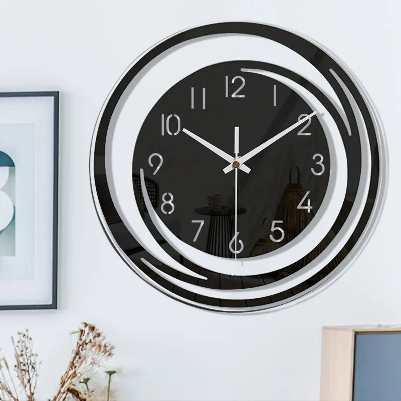 Junips | Acrylic Wall Clock - Scandinavian Design - Black - Clock