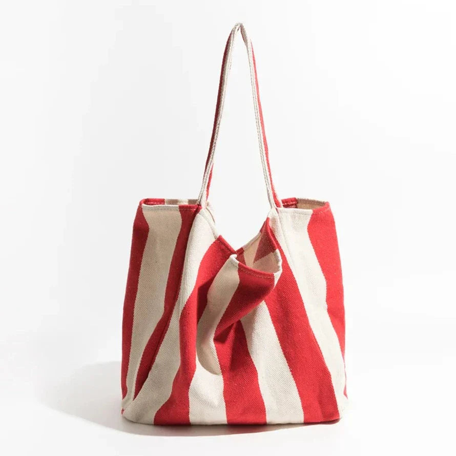 Junips | Striped linen tote bag