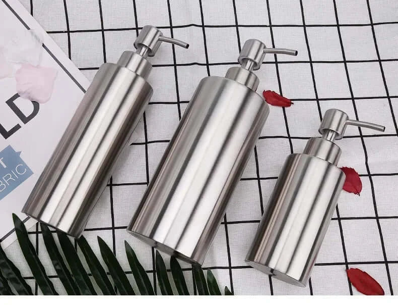 Junips | Elegant Stainless Steel Hand Pump Soap Dispenser 250ml/350ml/550ml