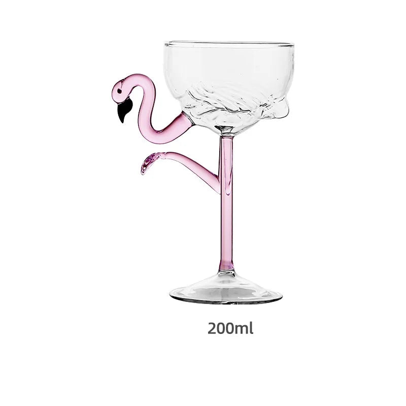 Junips | Pink Flamingo Cocktail Clear Party Glasses