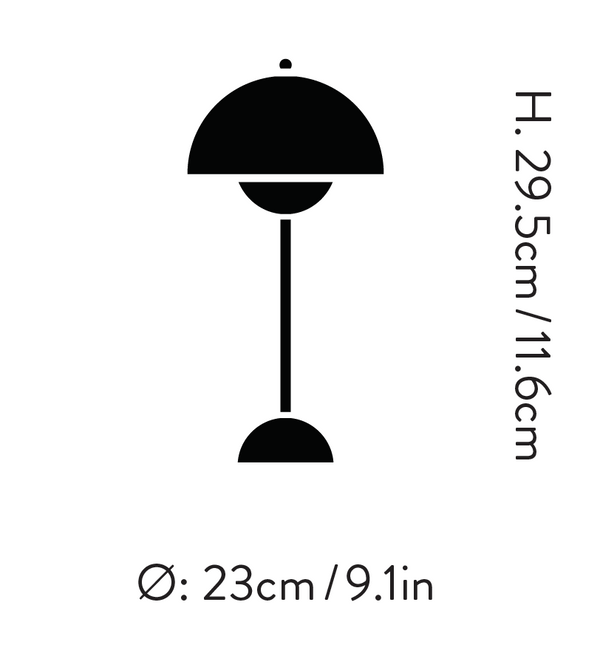 Junips | Adjustable brightness flower pot lamp - Italian rechargeable table lamp VP3