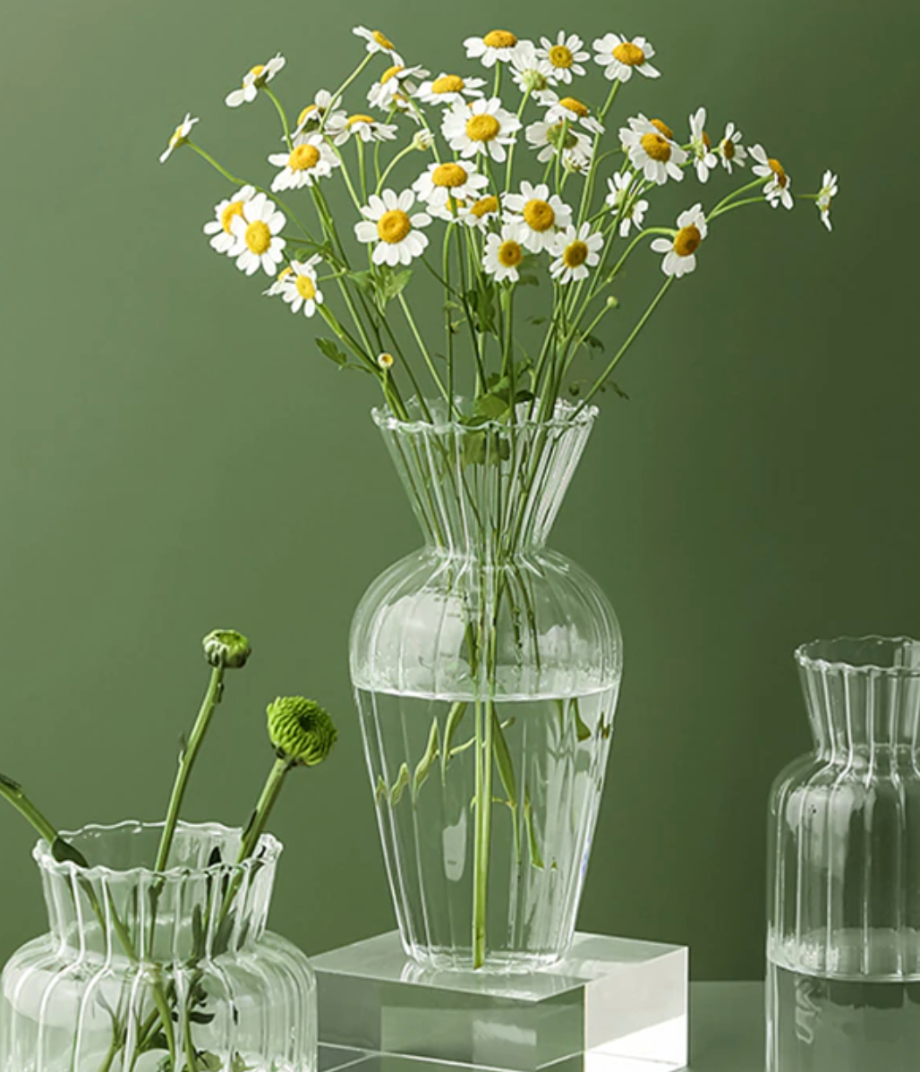 Junips | Petal-Textured-Glass Accents & Vases